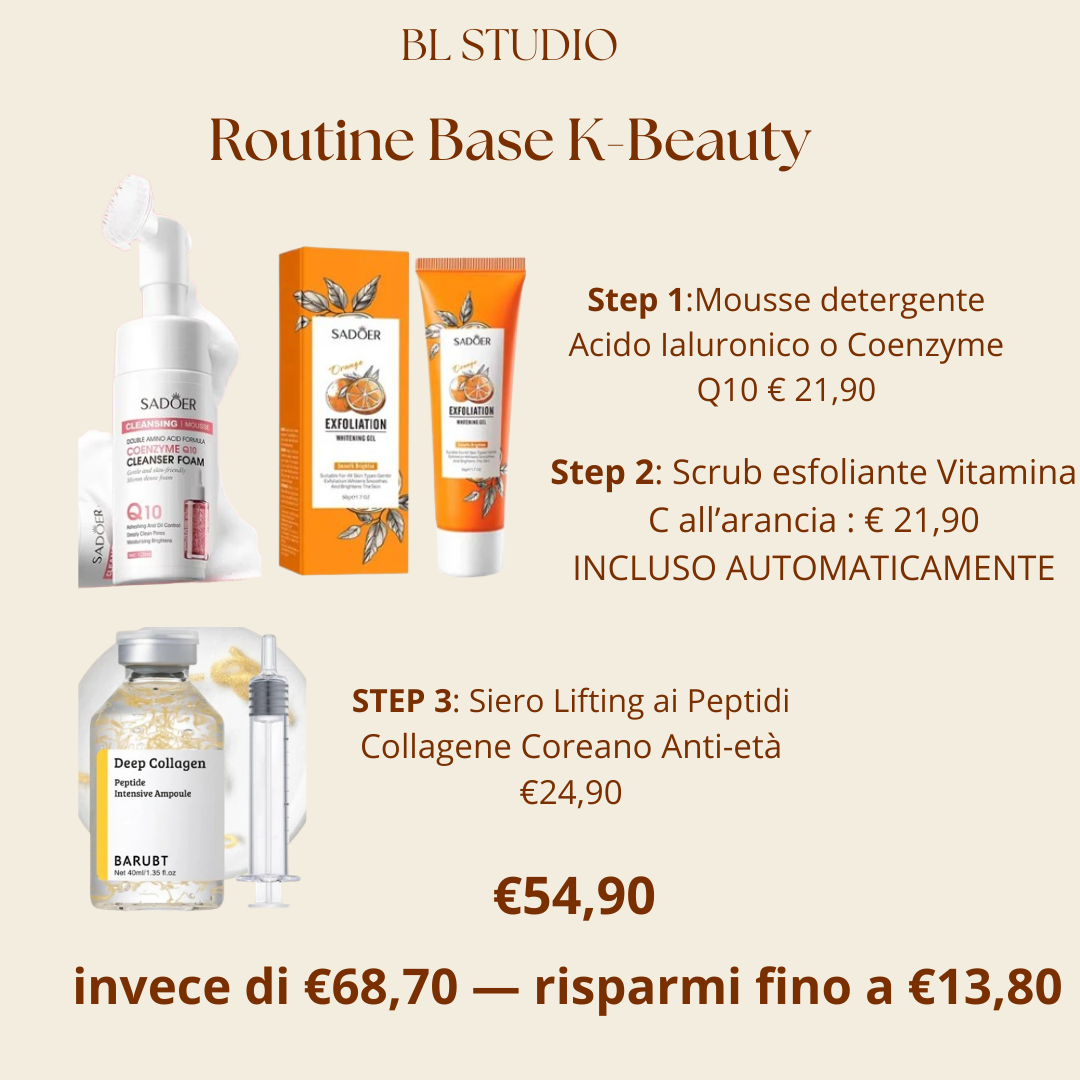 Routine K-Beauty | Mousse + Scrub + Siero BL Studio