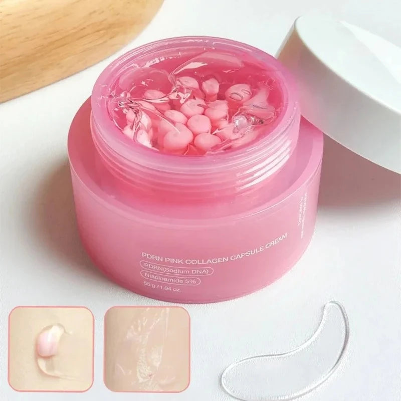 Crema Viso al Collagene Rosa PDRN & Niacinamide — K-Beauty Anti-Età per una Pelle Luminosa e Uniforme