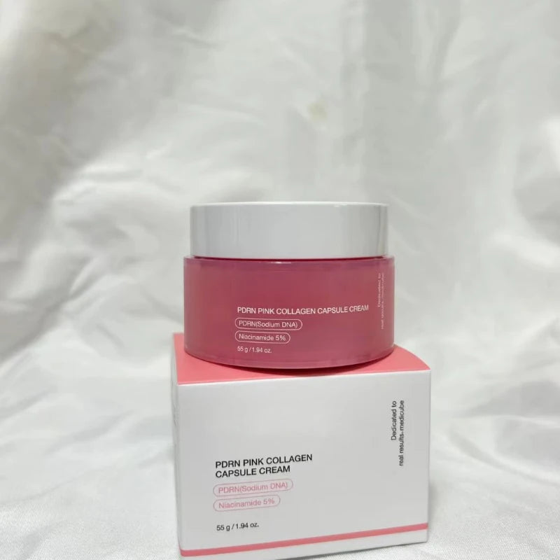 Crema Viso al Collagene Rosa PDRN & Niacinamide — K-Beauty Anti-Età per una Pelle Luminosa e Uniforme