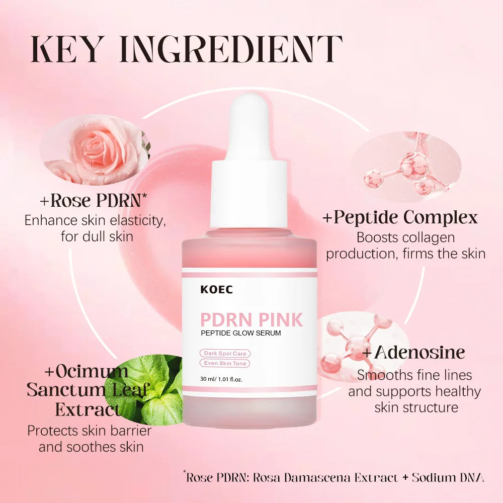 Pink Glow Serum PDRN — Siero Viso Anti-Età al DNA di Salmone | K-Beauty Coreana