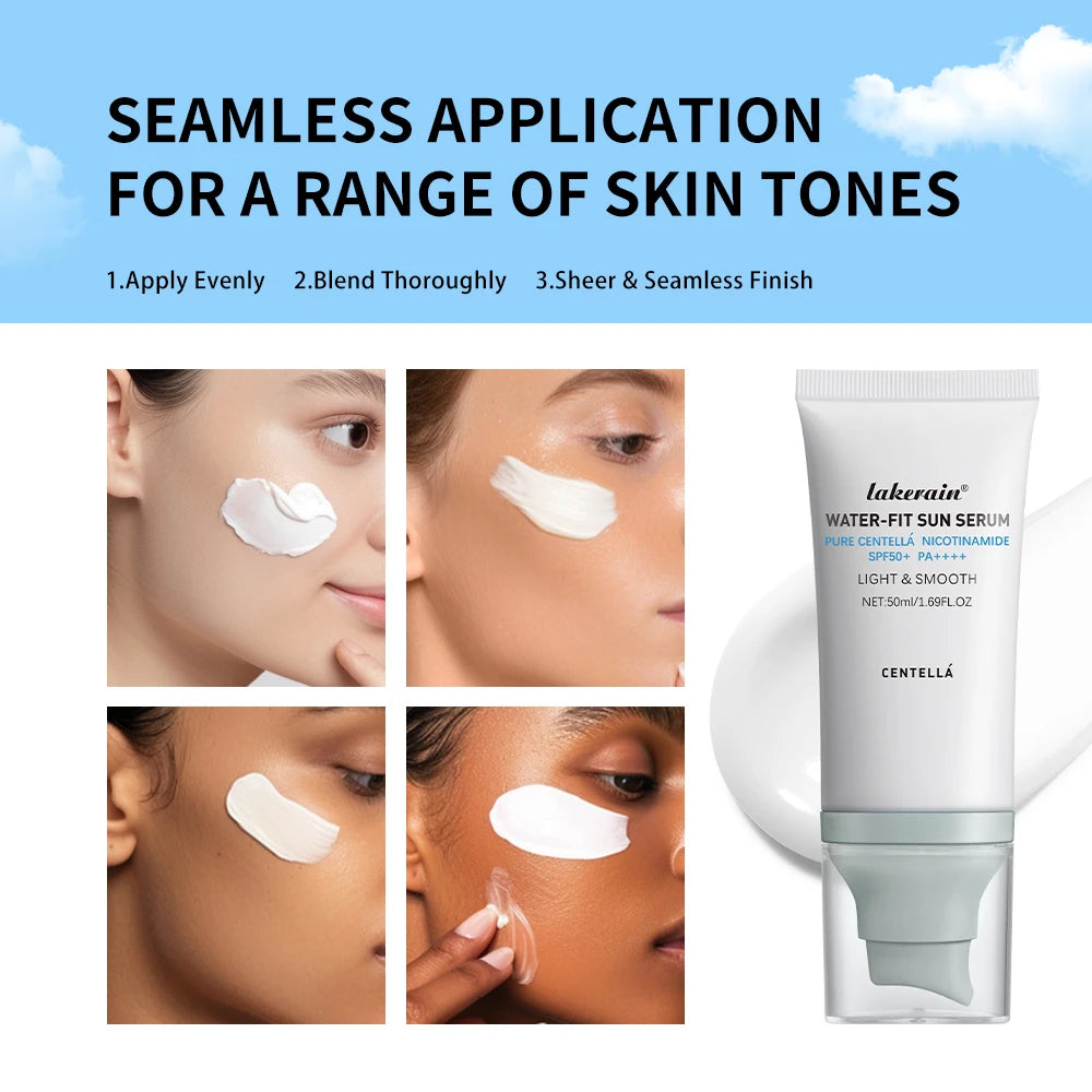 Siero Solare K-Beauty SPF50+ Centella & Niacinamide — Protezione Quotidiana per una Pelle Luminosa