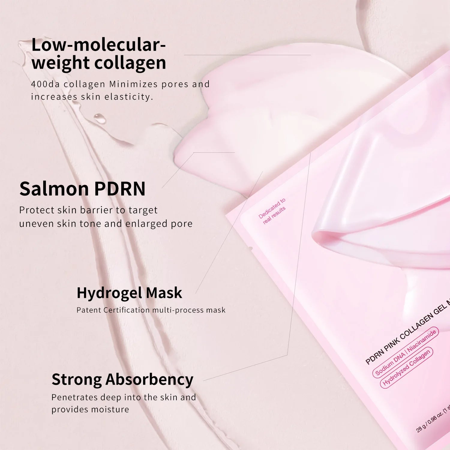 Maschera Hydrogel PDRN al Salmone — Lifting & Anti-Età Coreana | BL Studio
