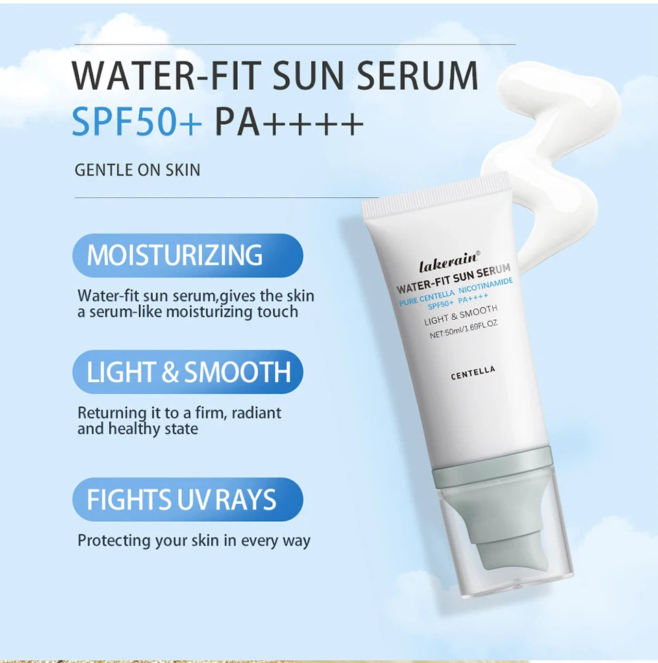 Siero Solare K-Beauty SPF50+ Centella & Niacinamide — Protezione Quotidiana per una Pelle Luminosa