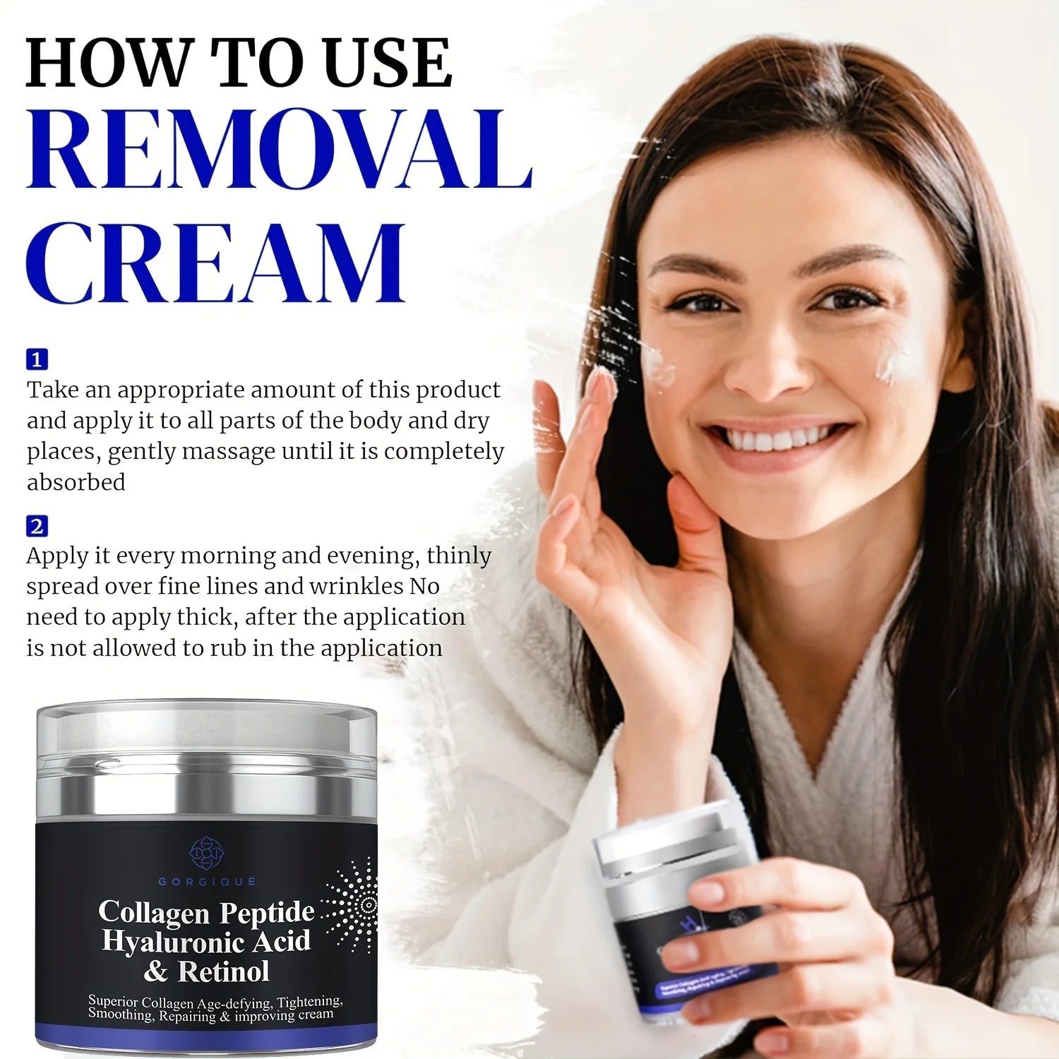 Crema Viso Anti-Rughe ai Peptidi — Acido Ialuronico e Retinolo K-Beauty | BL Studio