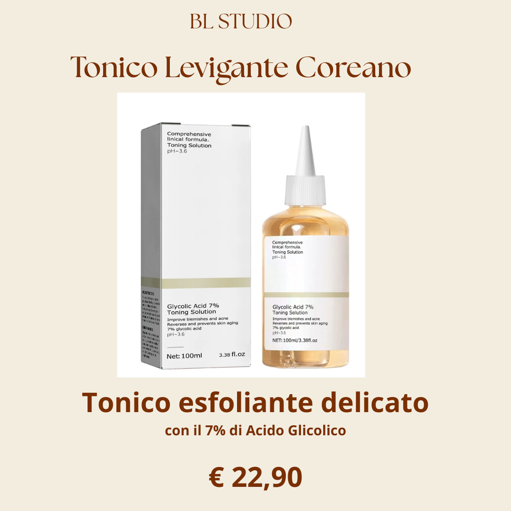 Tonico Levigante Coreano - Effetto Glow al 7% Acido Glicolico
