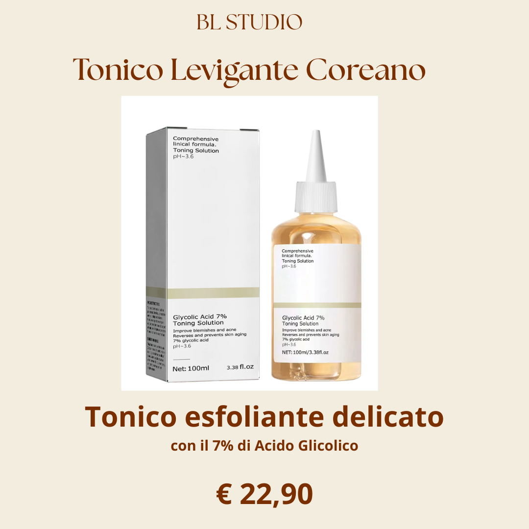 Tonico Levigante Coreano - Effetto Glow al 7% Acido Glicolico